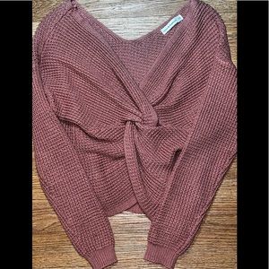 Knit crossover shirt